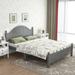 Red Barrel Studio® Bramford Traditional Concise Style White Solid Wood Platform Bed, No Need Box Spring Wood in Gray | Queen | Wayfair