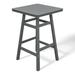 Red Barrel Studio® Cheviotdale Square 30.7" L x 30.7" W Outdoor Bar Table Plastic in Gray | 42 H x 30.7 W x 30.7 D in | Wayfair