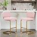 Mercer41 Mid-Century Modern Counter Height Bar Stools For Kitchen Set Of 2 in Pink | Wayfair EF421801ED8440698BFDDAFBEA0396D2