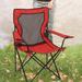 Arlmont & Co. Vincenza Folding Camping Chair w/ Cushions Metal in Red | 35.8 H x 21.4 W x 31.3 D in | Wayfair 1E9A67655AC74D2A9C2EE49C66F612FC