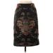 CAbi Casual Midi Skirt Long: Black Floral Bottoms - Women's Size 4