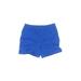 Lands' End Khaki Shorts: Blue Solid Bottoms - Women's Size 14