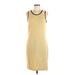 St. John Collection Casual Dress - Sheath: Yellow Dresses - Women's Size 8