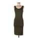 Velvet Torch Casual Dress - Sheath Scoop Neck Sleeveless: Brown Print Dresses - Women's Size Large