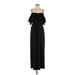 Endless Rose Casual Dress Cold Shoulder Sleeveless: Black Solid Dresses - Women's Size Small