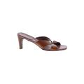 Cole Haan Heels: Slip-on Stiletto Casual Burgundy Print Shoes - Women's Size 8 1/2 - Open Toe