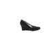 Dexter Wedges: Black Solid Shoes - Women's Size 9 1/2 - Almond Toe