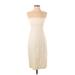 Theory Casual Dress - Sheath Square Sleeveless: Ivory Print Dresses - Women's Size 2