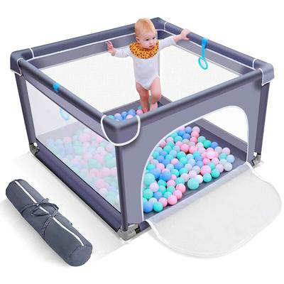 Laufstall Spielzaun Baby-Laufstall Spielplatz mit atmungsaktivem 300D-Netz für drinnen und draußen