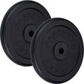 ScSPORTS® Hantelscheiben - Set 40kg (2x20kg), 30/31mm Bohrung, Gusseisen, Schwarz