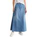 Denim A-line Cargo Skirt