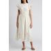 Allegra Drawstring Waist Organic Cotton Blend Midi Dress