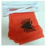 AZ FLAG Ghirlanda 6 Metri 20 Bandiere Albania 21x15cm - Bandiera ALBANESE 15 x 21 cm - Festone