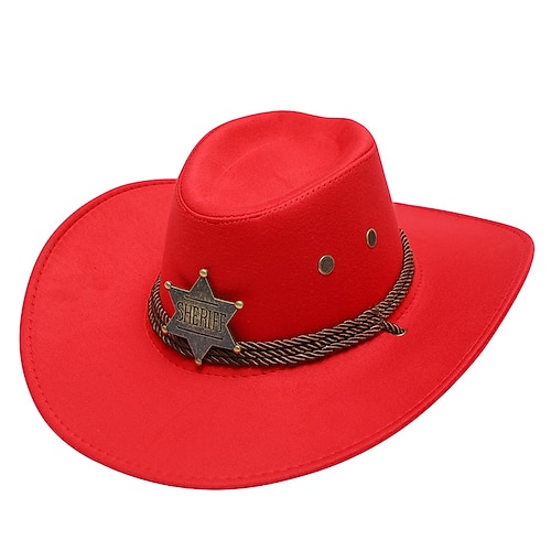 18° Secolo 19° secolo Stato del Texas Cappello da Cowboy Cowboy del West Americano Costume Per uomo Per donna Vacanza Casual Quotidiano Adulti Cappello