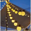 Outdoor Camping Lamp String Big Bulbs 5M-20LEDs 6.5M-30LEDs Waterproof Anti-crushed LED Light Bulbs Outdoor Backyard Garden Porch Decorative Tent Light Terrace Lamp