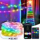 Smart Fairy String Lights APP Controlled 1 Set USB Led String Fairy Lights with Remote Control RGB Led Twinkle Lights Music Sync Party Lights for Wedding Room Bedroom Party Event Home Decor