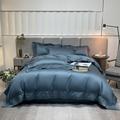 4PCS Pima Cotton Duvet Cover Set Supima Silkly Sateen Bedding Set 1 Dovet Cover 1 Flat Sheet 2 Pillowcases