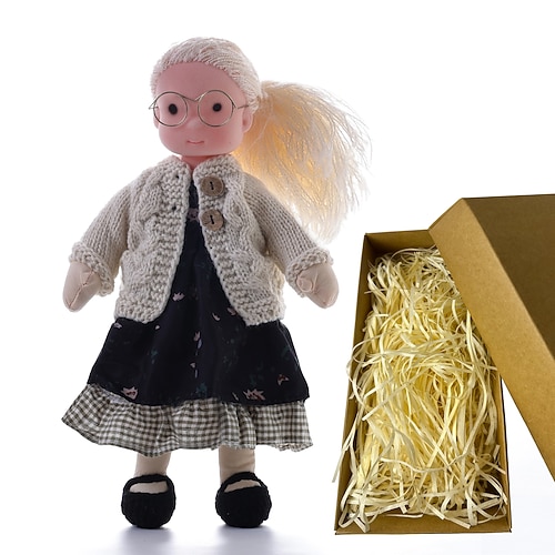 Waldorfdoll Baumwolle Waldorf Puppe Puppenkünstler Handgemachte Festival Daumen Halloween Geschenkkarton Weihnachtsgeschenk Image