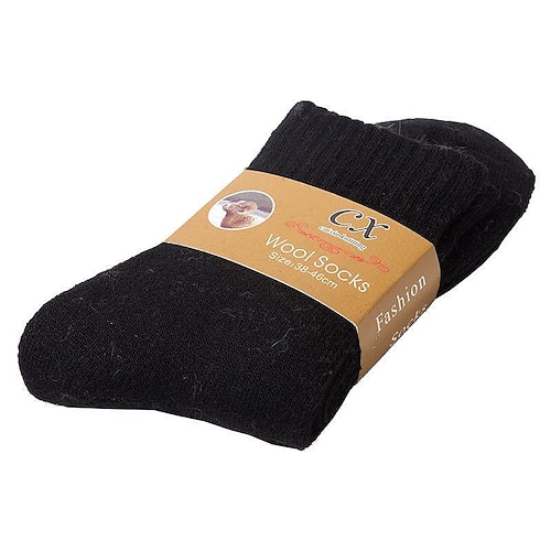 5 Paar super dicke Wollsocken Winter Männer und Frauen warme Wollsocken verdickt plus Handtuchsocken aus Samt einfarbige Frotteesocken Image