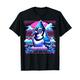 Cool Blue Jay Bird 80er Retrowave 90er Vaporwave Blue Jay Bird T-Shirt