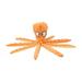 USCCE Octopus Shaped Pet Plush Toysâ”‚Dog Squeaky No Stuffing Plush Chew Toys for Small Medium Dogs Puppy Teethingâ”‚Tough Durable Teething Interactive Dogs Chew Toys Orange