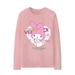 Sanrio Long-sleeved T-shirt Women 2024 New Cinnamon Dog Kulomi Melody Co-branded Clothes Pure Cotton T-shirt Tide