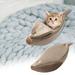 USCCE Pet Cat Dog Houses for Indoor Autumn Winter Self-Warming Pet Tent Cave Cat Beds for Cats/Small Dogs Cute Banana Shape Cave Pet Beds Detachable Indoor Interactive Toy Houses Brown/S