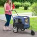 Dkelincs 3 Wheels Pet Stroller 2-in-1 Dog Stroller Dog Bike Trailer Jogger Wagon Bicycle Carrier for Medium Large Dogs Blue