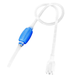 Aquarium Siphon Manual Cleaning Filter Gravel Suction Tool Aquarium Water Pump Fish Tank Cleaner Blue