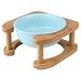 Dog Bowl Ceramic Cat Food Bowl with Wood Stand Elevated Cat Bowl Dog Food Bowl Water Bowl - BLUE