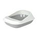 Anself Large Space Cat Litter Box with Innovative Shell Biomimetic Structure and Leakage Pedal Design Plastic Basin for Environmentally Friendly Double-Layer Separation