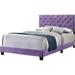Suffolk Velvet Upholstered Queen Bed In Purple