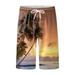 YUHAOTIN Mens Shorts Mens Summer Digital 3D Printed Shorts Elasticated Waisted Beach Pants Summer Shorts Men Long Mens Bike Shorts Padded