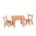 Limorve 3Pcs/Set Resin Table Chairs Miniatures Doll Accessories Micro Landscape Decor