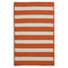 Colonial Mills 5 ft. Stripe It Square Rug - Tangerine - 5x5