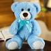 Plush Toy For Children Cartoon Colorful Teddy Bear Stuffed Plush Animal Bear Doll Kids Baby Birthday Gift Wedding Party Toy Blue