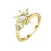 HLSOHJP Fashion Rotatable Daisy Anxiety Ring Teens Adult Anti Stress Fidget Spinner Ring Anxiety Relief Wedding Party Jewelry