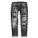 SZXZYGS Womens Jeans High Waisted Bootcut Womens Jeans Baseball Print Ripped Pants Easter