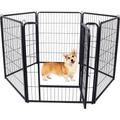 Froadp 6 Pièces Parc à Chiots Clôture pour Chiens avec Porte 65x80cm Enclos Clôture pour Animaux