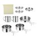 AntiGuyue 8 Pcs Camping Cookware Kit Backpacking Cooking Set Outdoor Cook Equipment Parts
