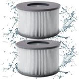 Spa filter for Mspa Filters for MSpa inflatable swimming pools Filter cartridges for Mspa Inflatable Spa - Model from 2020 (2pcs) gray