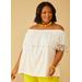 Plus Size Layered Off The Shoulder Top