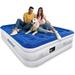 sell well Meldoz Queen Air Mattress with Built-in Pump Double High Blow Up Mattress for Home Camping & Guest 3 Mins Quick Inflate Inflatable Air Bed with Water Resistant Flocked T