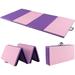 4 x8 Gymnastics Mat 2 Thick Folding Tumbling Mat with Carrying Handles Foldable Gym Mat with Hook and Loop Fastener Cheer Mats for Kids Adults Home Exercise Aerobics Fitness