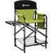 WAGEE Tall Directors Chair Folding Camping Chairs Makeup Artist Chair with Foot Rest 900D Fabric for Tailgating Camp Lawn Picnic Fishing Beach Supports 350 LBS Green