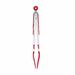 Kitchen Tongs Stainless Steel Silicone Food Spatula Clamp Food Barbecue Steak Tongs Baking Tool With Heat Resistant Handle for Home BBQ Salad Fish Thick Steak 12inch-Red