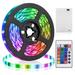 DYstyle Battery Powered LED Strip Lights RGB Color Changing Lights Waterproof Flexible Battery Operated LED Lights with Remote Control for Bedroom Desk Home Room TV Camping and DIY Decoration