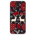 Vintage-Christmas-Plaid-Reindeer-Snowflake-Red-Black-Winter-56 phone case for LG K40 for Women Men Gifts Soft silicone Style Shockproof - Vintage-Christmas-Plaid-Reindeer-Snowflake-Red-Black-Winter-56