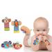 Aufmer Baby Wrist And Foot Rings â�¹-Pack Soft Animals - Monkey Elephant Newborn Soft Sensory Toys Baby Socks For Infants â“ª-â�» Months Baby Baby Giftsâœ¿2024 Upgrade