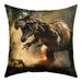 YST Dinosaur Pillow Cover Jungle Animal Cushion Cover for Boys Teens Youth 3D Dinosaur Throw Pillow Cover 16x16 Inch Wild Dino Animal Cushion Case